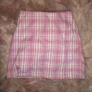 Pink plaid Brandy cara skirt